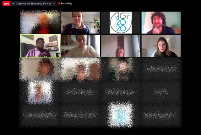 WS #304 session screenshot (non-organizers and non-speakers blurred)